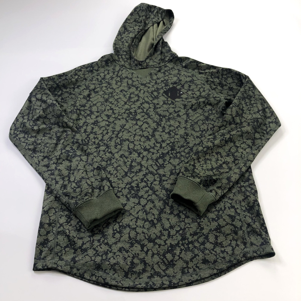 Burton Caption Pullover Hoodie Mens Medium Snowboard Light Sweatshirt Camo Green